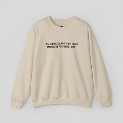 “Gratitude and Ambition Mode” sweatshirt