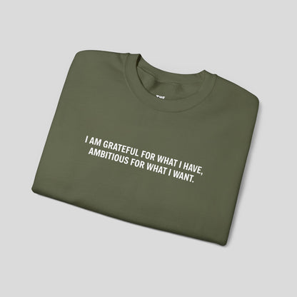 “Gratitude and Ambition Mode” sweatshirt