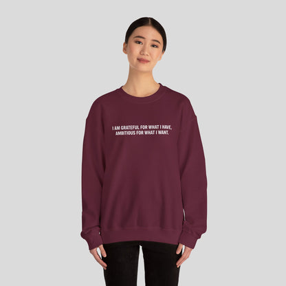 “Gratitude and Ambition Mode” sweatshirt