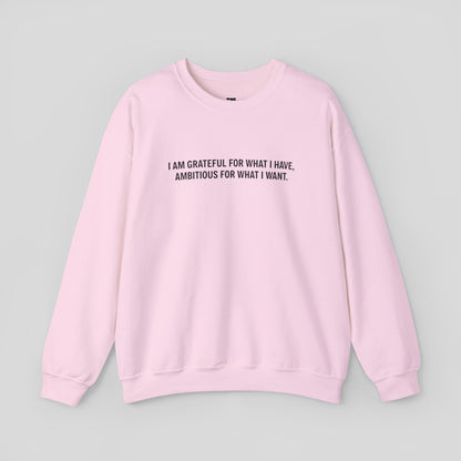 “Gratitude and Ambition Mode” sweatshirt