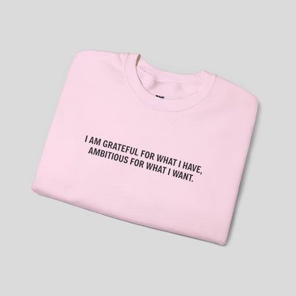“Gratitude and Ambition Mode” sweatshirt